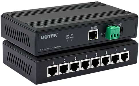 UT-6808 10/100M转8口RS-232/485/422串口服务器